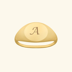 Initial Signet Ring | Gold plated
